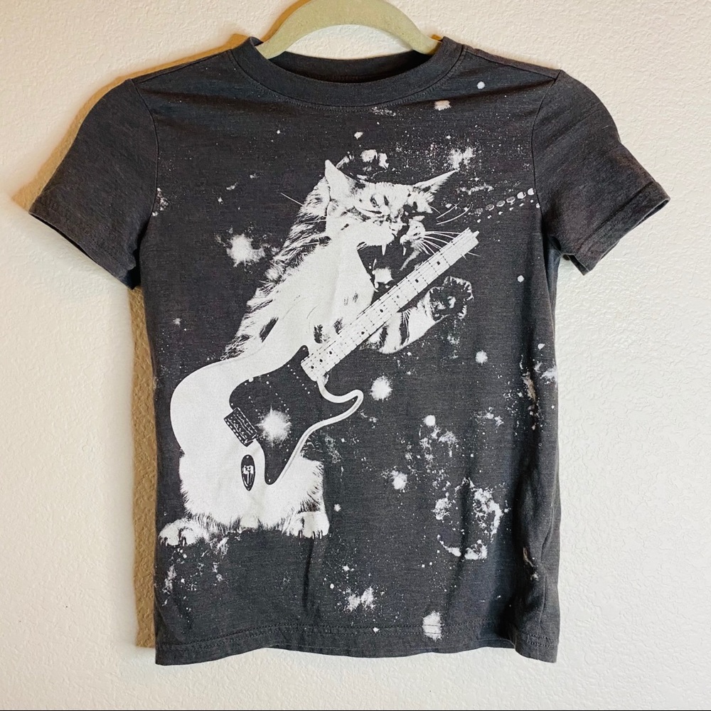 Cat & Jack Cat Graphic Tee Gray Size: S(5-7)